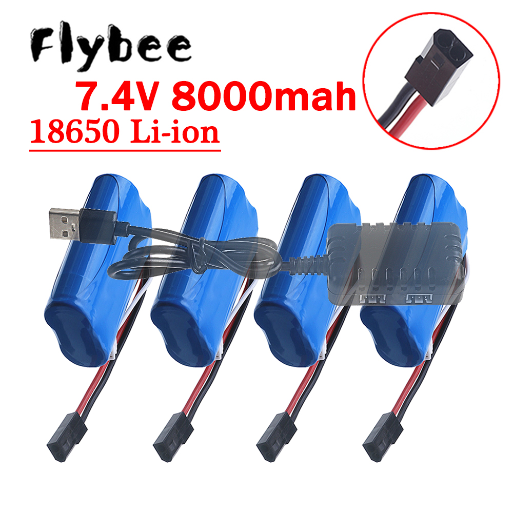 Rc Hobby & Maskinservice I Eskilstuna - (5500 Plug) 18650 7.4V 8000Mah Battery,