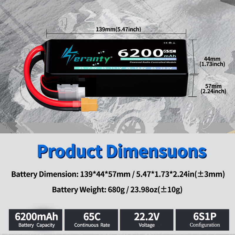 TERANTY 6S 6200mAh Lipo Batter - Rc Hobby Trucks ulasan dan harga