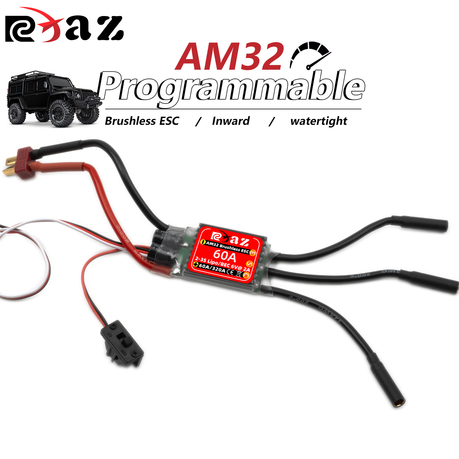 RCXAZ AM32 60A Brushless ESC E - Rc Submarine Water ulasan dan harga