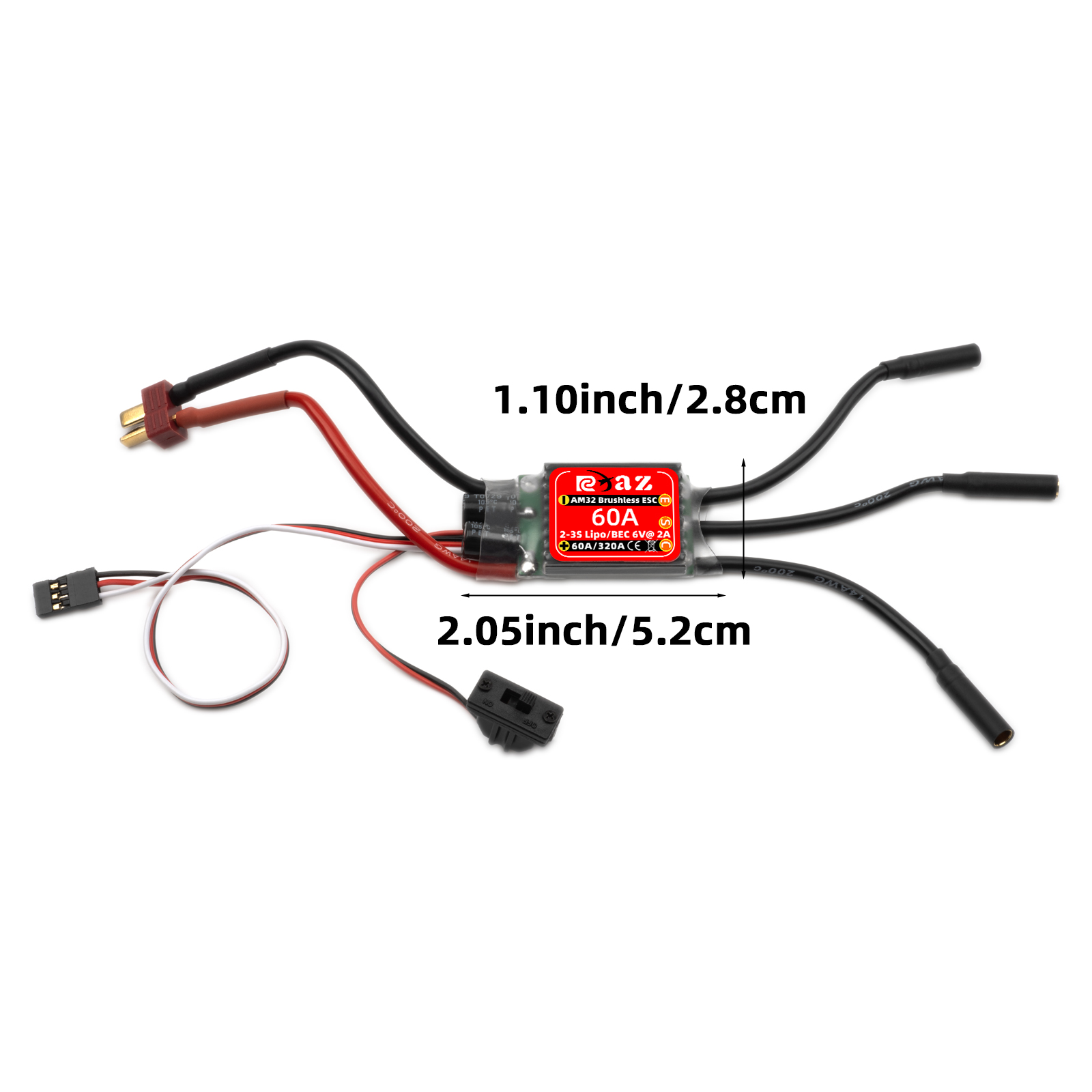 RCXAZ AM32 60A Brushless ESC E - Rc Submarine Water ulasan dan harga
